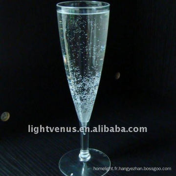 Verre à Champagne en plastique transparent en cristal